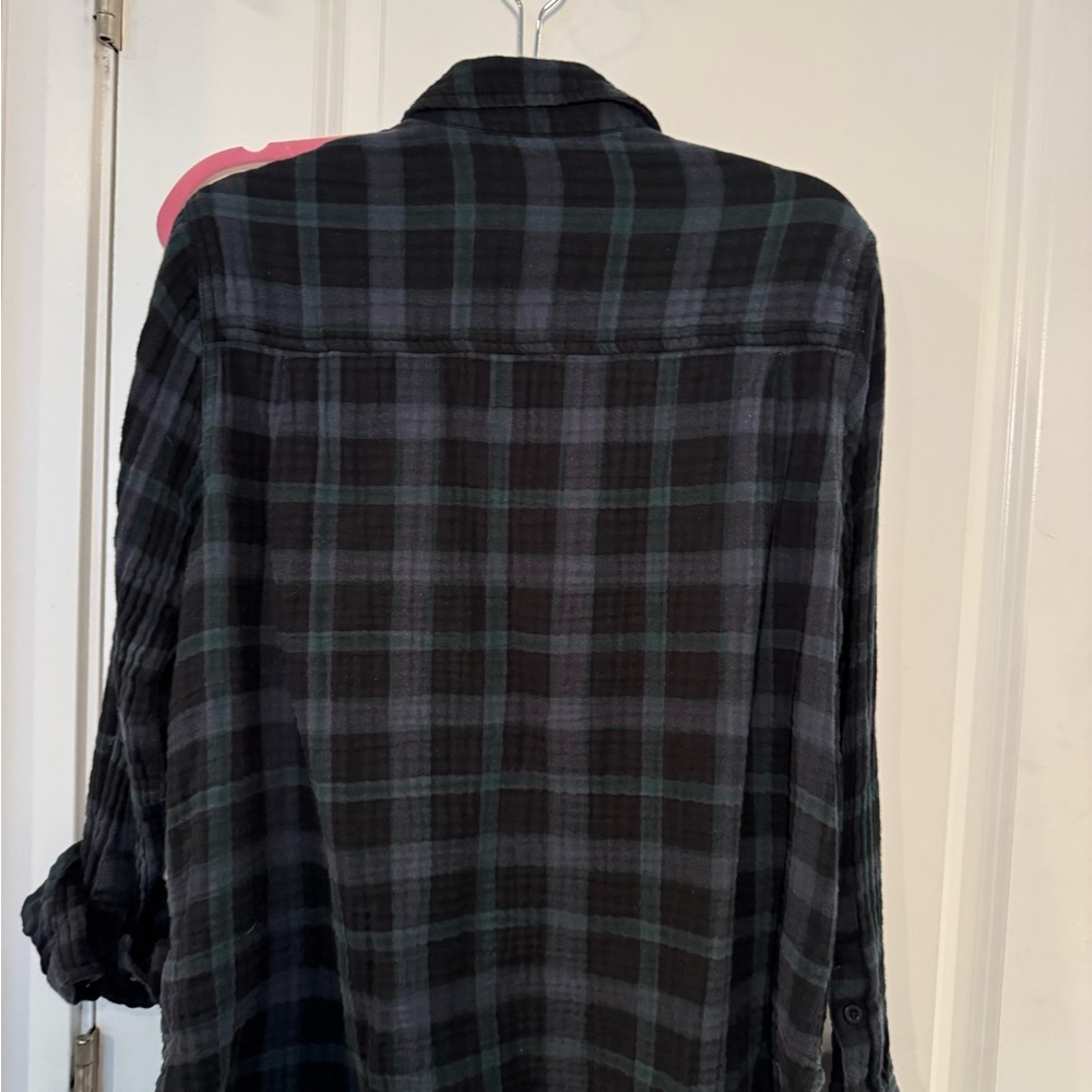 Madewell Lightspun Oversized Ex-Boyfriend Swing Shirt in Heisley Plaid - M - Picture 5 of 6